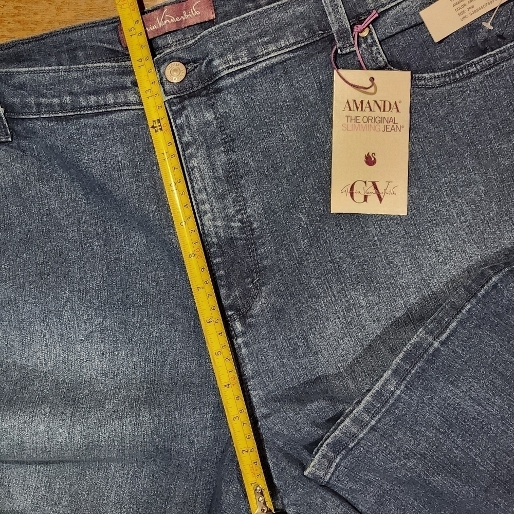 Gloria Vanderbilt Amanda Slimming Tapered Leg Women Jeans Size 24W NWT - Picture 5 of 13